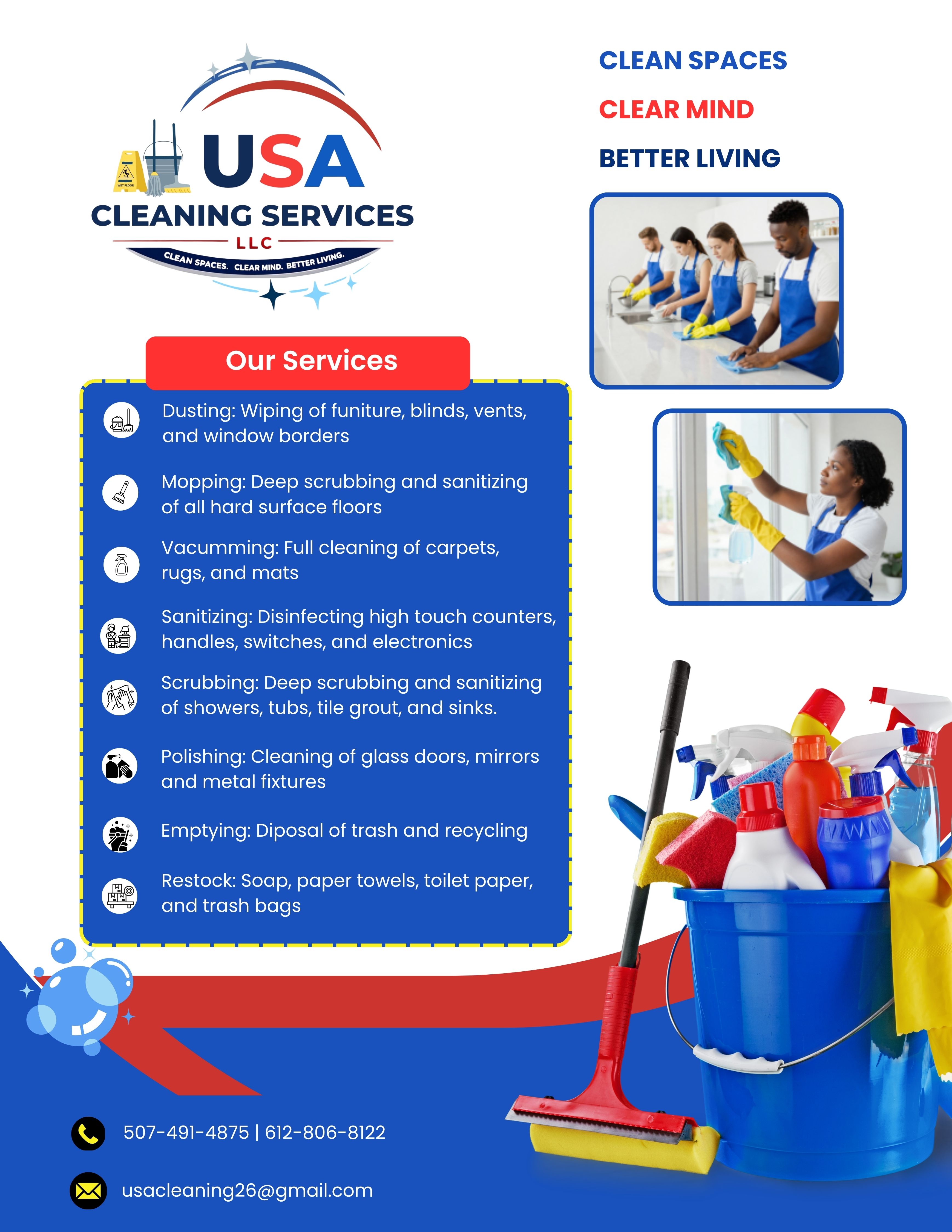 USA Cleaning Services flyer